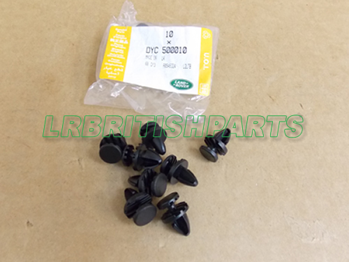 GENUINE LAND ROVER FRONT WHEELARCH MOULDING CLIP LR3 LR4 SET OF 10 NEW DYC500010