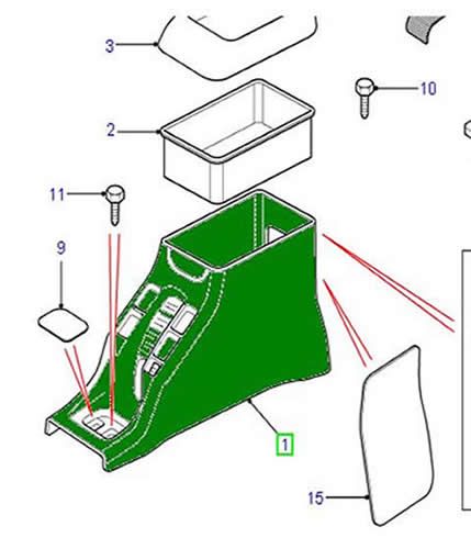 LAND ROVER CENTER CONSOLE FOR FREELANDER  