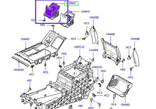 LAND ROVER CUP HOLDER CENTER CONSOLE RANGE ROVER 07 UP RH OEM NEW 